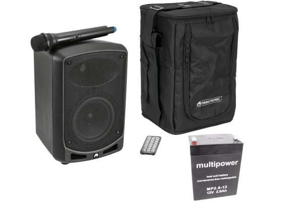 Omnitronic Set WAMS-65BT + Battery + Carrying bag