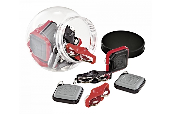 Hand Percussion Key Ring Assortment - 10 Key Ring Shaker/8 Key Ring Tambourines + Fishbowl