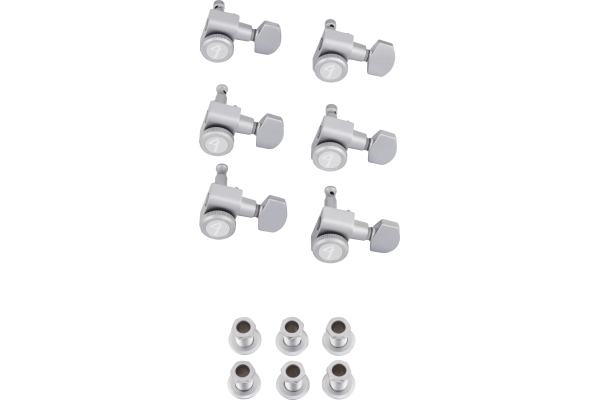 Locking Stratocaster/Telecaster Staggered Tuning Machines Brushed Chrome Set