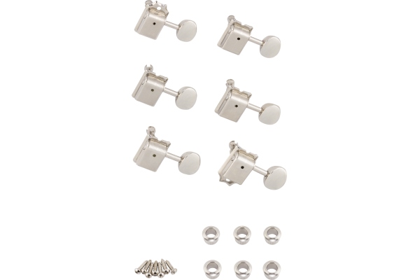 Pure Vintage Guitar Tuning Machines Nickel/Chrome (6)