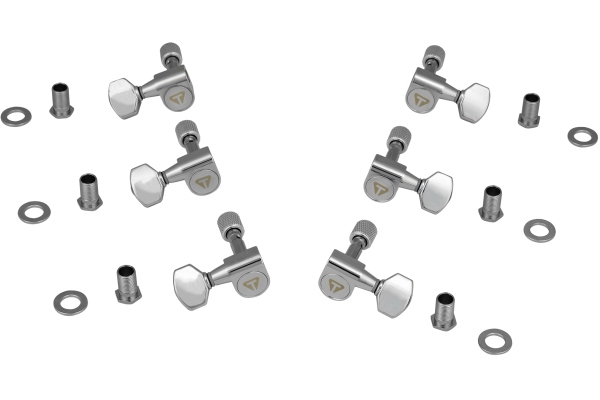 Traveler Guitar  - Guitar Locking Tuner Set, 3+3 - Chrome