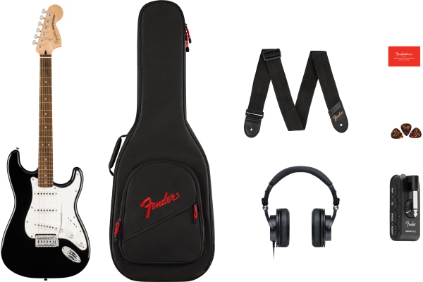 Fender Squier Affinity Series Stratocaster Mustang Micro Pack Laurel FB