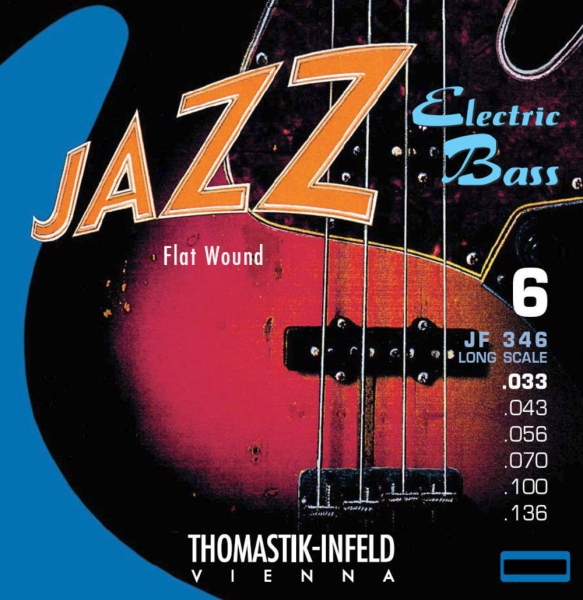 Thomastik Set 6 corzi chitara bas - Jazz Bass series nickel flat wound round core 