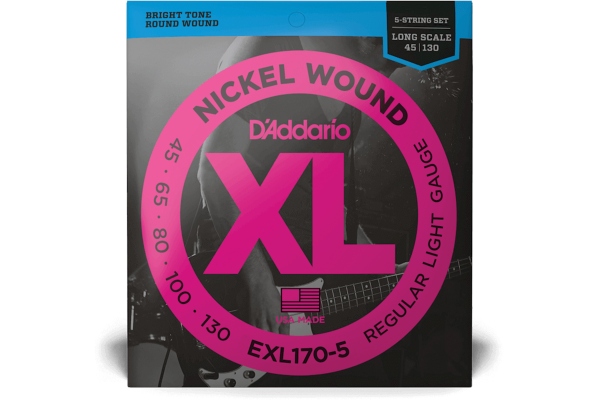 Daddario EXL170-5 Regular Light 45-130
