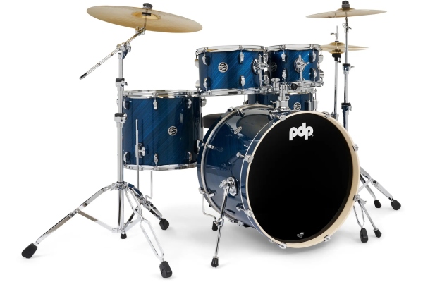 DW PDP MainStage TW Blue Steel Kit w/ Paiste 101 PDMA2215KTTB