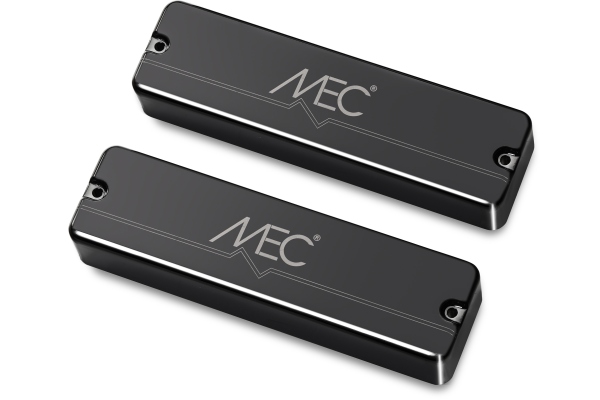  Active Soapbar Humbucker Bass Pickup Set, Metal Cover, 6-String - Black Chrome