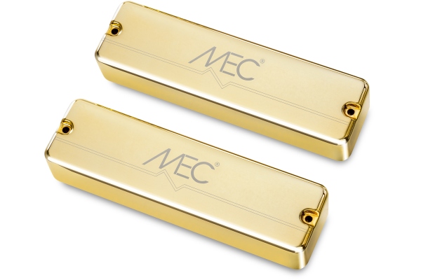  Active Soapbar Humbucker Bass Pickup Set, Metal Cover, 6-String - Gold