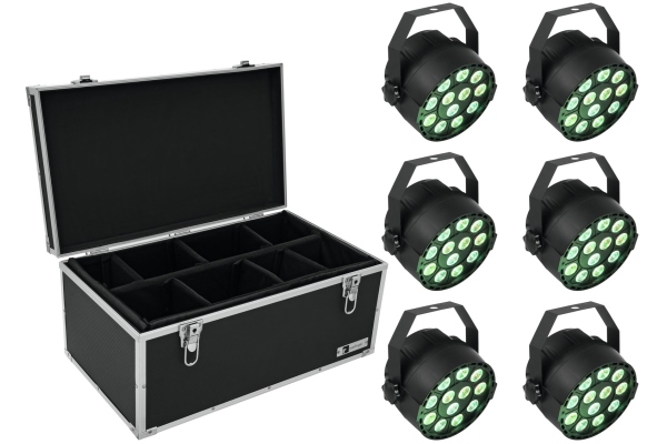 Set 6x LED PARty TCL Spot + Case TDV-1
