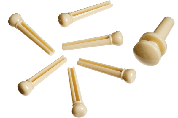 Injected Molded Bridge Pins with End Pin Set of 7 Ivory