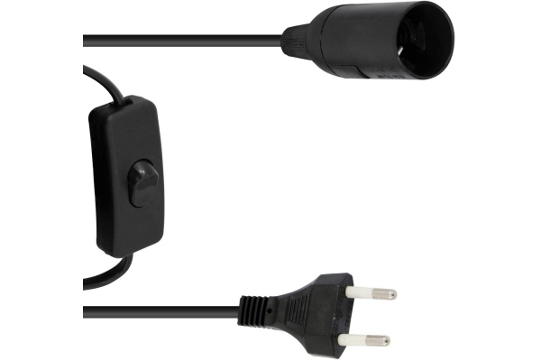 E-14 Socket Power Cable, Plug, Switch