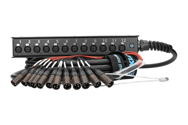 StraightLink 12/0 XLR 3p12-channel - single ground - 15 m