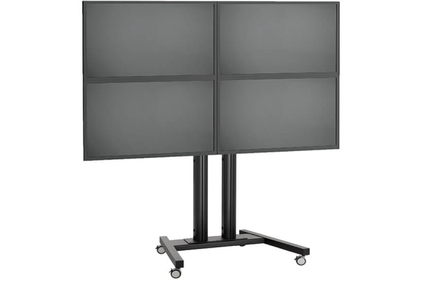 cu baza mobila 2x2, maxim 30 de kgr per display, maxim 50 inchi per display