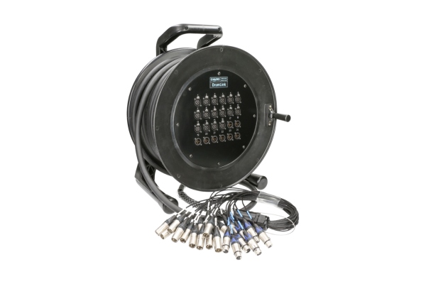 Klotz DrumLink 16/8 - 16x XLR 3p F/M + 8x XLR 3p M/F24-channel - analog multicore drum - single ground - 30 m