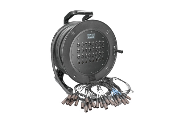 Klotz DrumLink 24/8 - 24x XLR 3p F/M + 8x XLR 3p M/F32-channel - analog multicore drum - single ground - 25 m