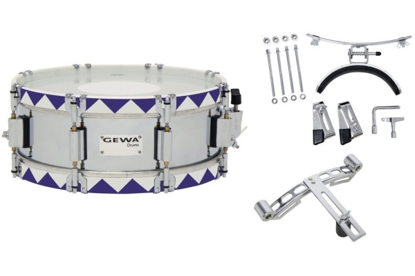 Marching Snare  14x5'' Steel/Blue