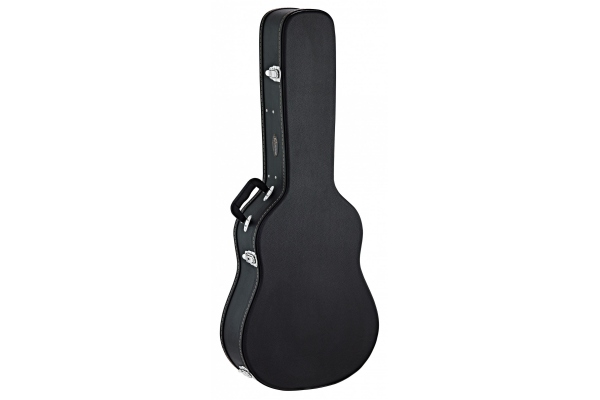 Case for Acoustic Guitar - Black Flat Top Economy Series Chrome Hardware Dreadnought