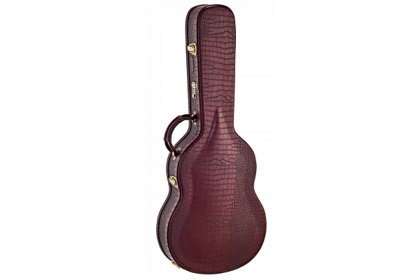 Case Classic Pro Brown Croco - Arch Top Bronze Hardware 100mm Depth