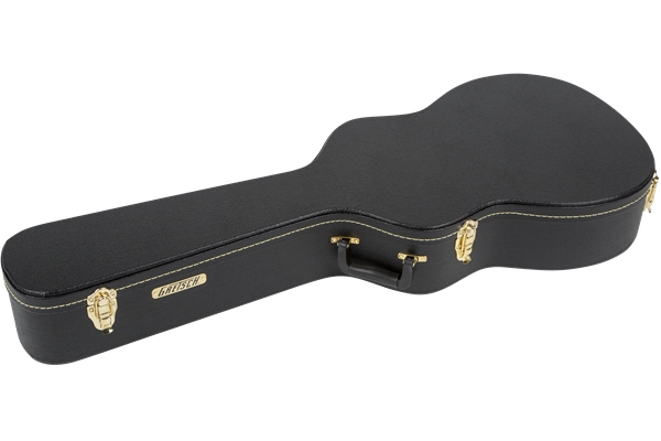 G6296 Round Neck Resonator Flat Top Case Black