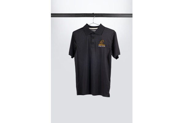 Ortega Golf Polo Shirt, Black, embroidered