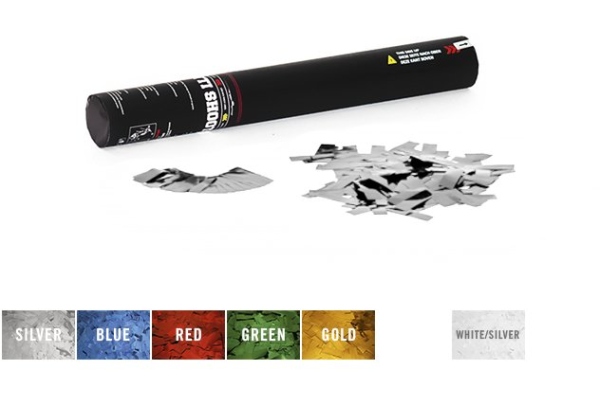 Handheld Confetti Cannon 50cm, silver
