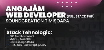 Soundcreation.ro Webfejlesztőt keres (Full Stack PHP)